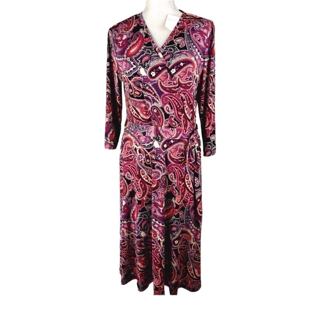 WESTSIDE CLOTHING COMPANY VINTAGE INSPIRED WRAP DRESS 0577